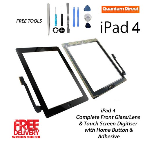 Ipad komplette front glas - 4,